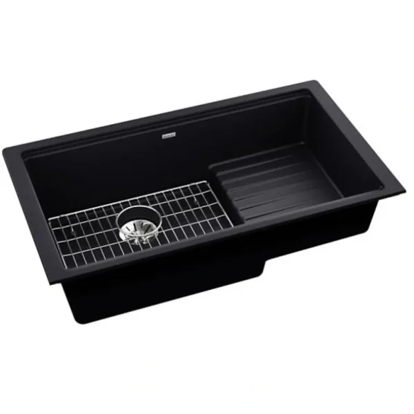 Elkay ELXUDB3620BG Ferguson Exclusive Quartz Luxe® 35-7/8& x 20-5/8& x 9-1/2& Single Bowl Undermount Sink w/Drainboard+Perfect Drain® - One-stop shop for professional tools and equipment.^ Hand
