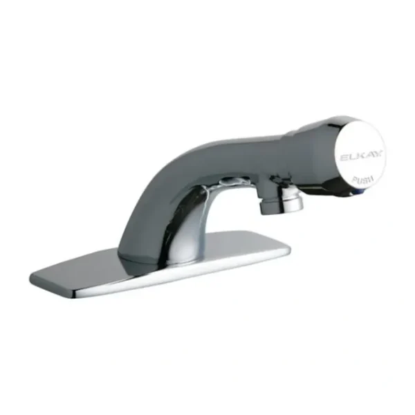 Cheap Elkay LK652 Single Hole Deck Mount Metered Lavatory Faucet with Cast Fixed Spout Push Button Handle with Escutcheon Chrome - One-stop shop for professional tools and equipment. Hand