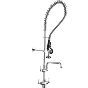 Clearance Elkay LK543AF12LC Single Hole Concealed Deck Mount Faucet 44in Flexible Hose with 1.2 GPM Spray Head + 12& Arc Tube Spout 2& Lever Handles - One-stop shop for professional tools and equipment. Hand