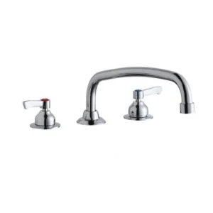 Hot Elkay LK800AT12L2 8& Centerset with Concealed Deck Faucet with 12& Arc Tube Spout 2& Lever Handles Chrome - One-stop shop for professional tools and equipment. Hand