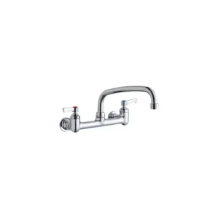New Elkay LK940AT10L2H Foodservice 8& Centerset Wall Mount Faucet with 10& Arc Tube Spout 2& Lever Handles 1/2& Offset Inlets Chrome - One-stop shop for professional tools and equipment. Hand