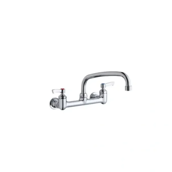 New Elkay LK940AT10L2H Foodservice 8& Centerset Wall Mount Faucet with 10& Arc Tube Spout 2& Lever Handles 1/2& Offset Inlets Chrome - One-stop shop for professional tools and equipment. Hand