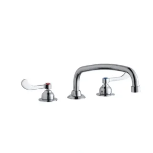 Best Elkay LK800AT12T4 8& Centerset with Concealed Deck Faucet with 12& Arc Tube Spout 4& Wristblade Handles Chrome - One-stop shop for professional tools and equipment. Hand