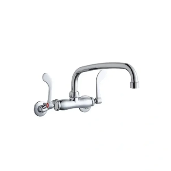Hot Elkay LK945AT10T4T Foodservice 3-8& Adjustable Centers Wall Mount Faucet w/10& Arc Tube Spout 4& Wristblade Handles 2& Inlet - One-stop shop for professional tools and equipment. Hand