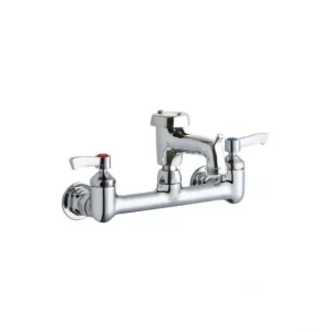 Fashion Elkay LK940BP03L2H 8& Centerset Wall Mount Faucet with 3& Bucket Hook Spout 2& Lever Handles 1/2& Offset Inlets Polished Chrome - One-stop shop for professional tools and equipment. Hand
