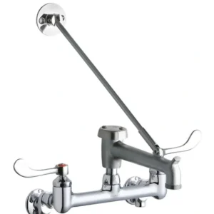Hot Elkay LK940BR07T4S 8& Centerset Wall Mount Faucet 7& Bucket Hook Spt 4& Wristblade Handles 1/2& Offset Inlets+Stop Rough Chrome - One-stop shop for professional tools and equipment. Hand