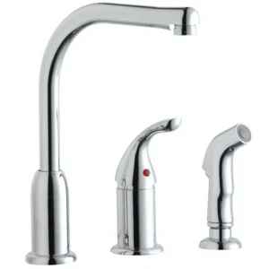 Hot Elkay LK3001CR Everyday Kitchen Deck Mount Faucet with Remote Lever Handle and Side Spray Chrome - One-stop shop for professional tools and equipment. Hand