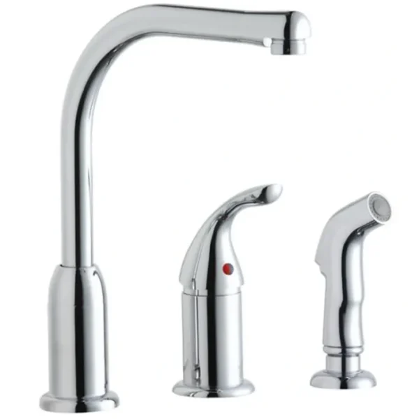 Hot Elkay LK3001CR Everyday Kitchen Deck Mount Faucet with Remote Lever Handle and Side Spray Chrome - One-stop shop for professional tools and equipment. Hand