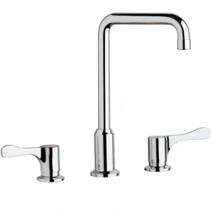 New Elkay LKD2437BHC 8& Centerset Concealed Deck Mount Faucet with Arc Tube Spout and 4& Lever Handles Chrome - One-stop shop for professional tools and equipment. Hand