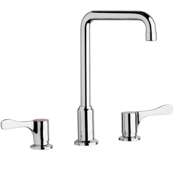 New Elkay LKD2437BHC 8& Centerset Concealed Deck Mount Faucet with Arc Tube Spout and 4& Lever Handles Chrome - One-stop shop for professional tools and equipment. Hand