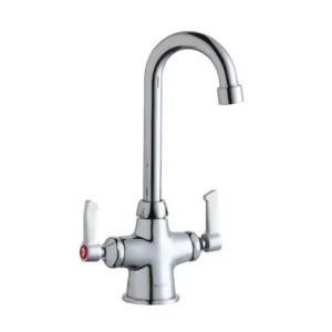 Best Elkay LK500GN04L2 Single Hole with Concealed Deck Faucet with 4& Gooseneck Spout 2& Lever Handles Chrome - One-stop shop for professional tools and equipment. Hand
