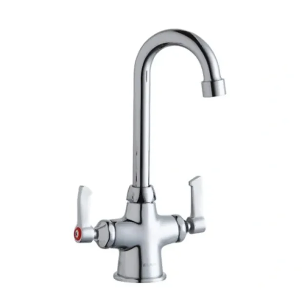 Best Elkay LK500GN04L2 Single Hole with Concealed Deck Faucet with 4& Gooseneck Spout 2& Lever Handles Chrome - One-stop shop for professional tools and equipment. Hand