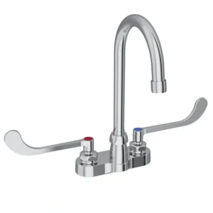 Hot Elkay LK406GN05T6 4& Centerset with Exposed Deck Faucet with 5& Gooseneck Spout 6& Wristblade Handles Chrome - One-stop shop for professional tools and equipment. Hand