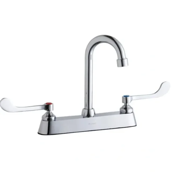 Cheap Elkay LK810GN04T6 8& Centerset with Exposed Deck Faucet with 4& Gooseneck Spout 6& Wristblade Handles Chrome - One-stop shop for professional tools and equipment. Hand