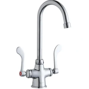 Discount Elkay LK500GN05T4 Single Hole with Concealed Deck Faucet with 5& Gooseneck Spout 4& Wristblade Handles Chrome - One-stop shop for professional tools and equipment. Hand