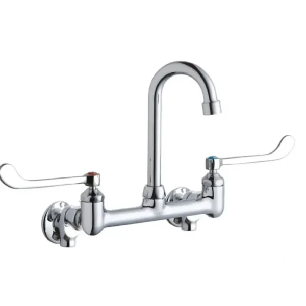 Cheap Elkay LK940GN04T6S Scrub/Handwash 8& Centerset Wall Mount Faucet w/4& Gooseneck Spout 6& Wristblade Handle 1/2& Offset Inlets+Stop - One-stop shop for professional tools and equipment. Hand
