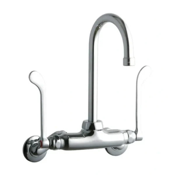 Cheap Elkay LK945GN05T6T Foodservice 3-8& Adjustable Centers Wall Mount Faucet w/5& Gooseneck Spout 6& Wristblade Handles 2& Inlet - One-stop shop for professional tools and equipment. Hand