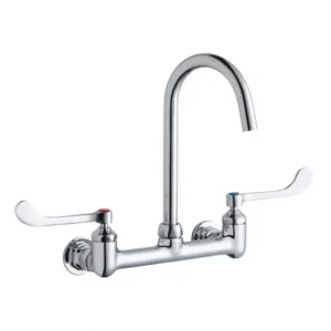 Fashion Elkay LK940LGN05T6H 8& Centerset Deck Mount Laminar Flow Faucet with 5& Gooseneck Spout 6& Wristblade Handles 1/2& Offset Inlets - One-stop shop for professional tools and equipment. Hand