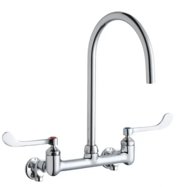 Discount Elkay LK940LGN08T6S 8& Centerset Deck Mount Laminar Flow Faucet with 8& Gooseneck Spout 6& WristbladeHandle 1/2& Offset Inlets+Stop - One-stop shop for professional tools and equipment. Hand