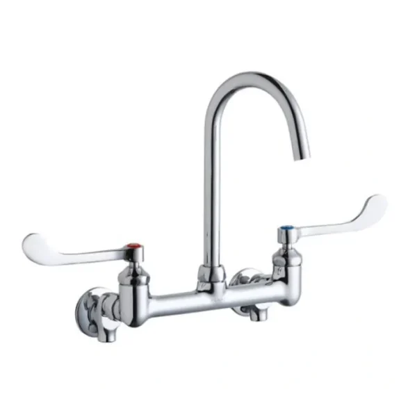 Cheap Elkay LK940LGN05T6S 8& Centerset Deck Mount Laminar Flow Faucet with 5& Gooseneck Spout 6in Wristblade Handles 1/2& Offset Inlets+Stop - One-stop shop for professional tools and equipment. Hand