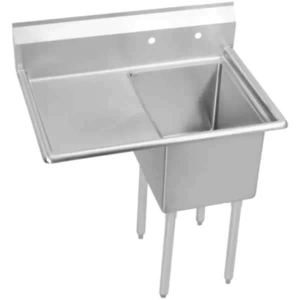 Flash Sale Elkay SE1C18X18-L-18X Dependabilt Stainless Steel 38-1/2& x 23-13/16& x 43-3/4& 18 Gauge One Compartment Sink w/ 18& Left Drainboard and Stainless Steel Legs - One-stop shop for professional tools and equipment. Accessories