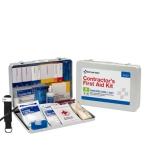 First Aid Only 91351 50 Person ANSI 2021 Class B, Contractor Metal First Aid Kit - One-stop shop for professional tools and equipment.^ Hand