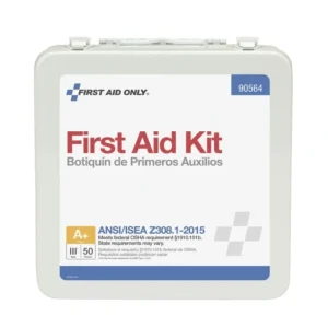 First Aid Only 90564 50 Person First Aid Kit, ANSI 2015 Class A+, Metal Case - One-stop shop for professional tools and equipment.^ Hand