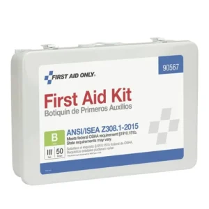 First Aid Only 90567 50 Person First Aid Kit, ANSI 2015 Class B, Metal Case - One-stop shop for professional tools and equipment.^ Hand