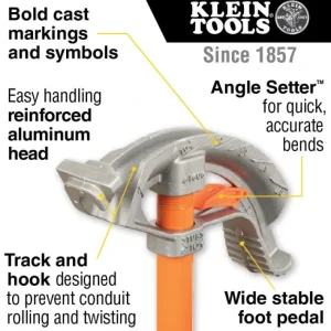 Cheap Klein Tools 51606 Aluminum Conduit Bender Full Assembly, 1/2-Inch EMT with Angle Setter - One-stop shop for professional tools and equipment. Hand