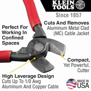 Klein Tools 63215 High-Leverage Compact Cable Cutter - One-stop shop for professional tools and equipment.^ Power Tools