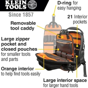 Klein Tools 55485 Klein Tools Tradesman Pro Tool Master Backpack - One-stop shop for professional tools and equipment.^ Hand