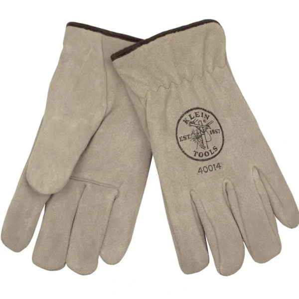 Klein Tools 40014 Lined Drivers Gloves, Suede Cowhide, Large - One-stop shop for professional tools and equipment.^ Hand