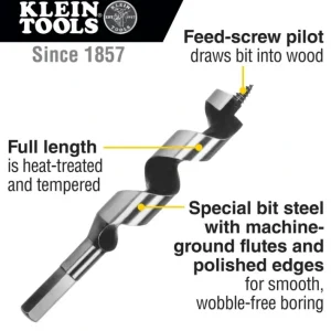 Discount Klein Tools 53402 Ship Auger Bit with Screw Point 3/4-Inch - One-stop shop for professional tools and equipment. Full