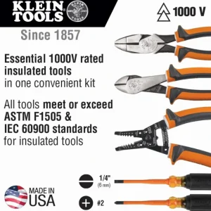 Klein Tools 94130 1000V Insulated Tool Kit, 5-Piece - One-stop shop for professional tools and equipment.^ Hand