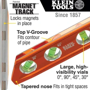 Klein Tools 935AB4V ACCU-BEND Level, 4 Vial - One-stop shop for professional tools and equipment.^ Power Tools