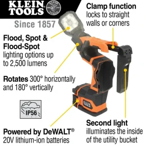 Klein Tools BAT20UBL Cordless Utility LED Light (Tool Only) - One-stop shop for professional tools and equipment.^ Power Tools