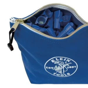 Klein Tools 5539BLU Zipper Bag, Canvas Consumables Tool Pouch, Blue - One-stop shop for professional tools and equipment.^ Hand