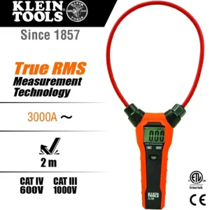 Klein Tools CL150 Clamp Meter, Digital AC Electrical Tester with 18-Inch Flexible Clamp - One-stop shop for professional tools and equipment.^ Power Tools