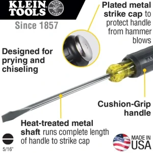 Klein Tools 602-7DD 7& Cushion Grip Round Demolition Driver (1 EA) - One-stop shop for professional tools and equipment.^ Hand