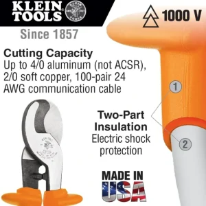 Klein Tools 63050-INS Insulated Cable Cutter - One-stop shop for professional tools and equipment.^ Hand