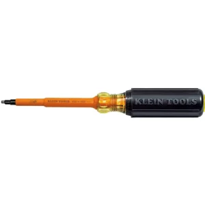 Klein Tools 662-4-INS Insulated Screwdriver, #2 Square, 4'' Shank - One-stop shop for professional tools and equipment.^ Hand