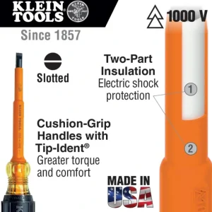 Klein Tools 6017INS Klein Tools Insulated Screwdrivers - One-stop shop for professional tools and equipment.^ Hand