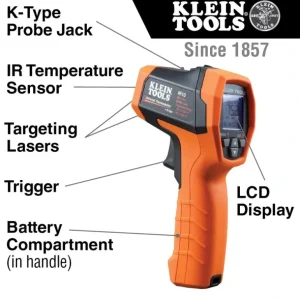 Klein Tools IR10 Dual-Laser Infrared Thermometer, 20:1 - One-stop shop for professional tools and equipment.^ Power Tools
