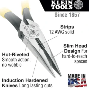 Klein Tools J203-8N 72112-0 Journeyman Longnose Plier Skinning Hole - One-stop shop for professional tools and equipment.^ Power Tools