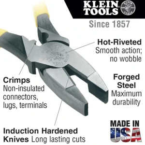 Klein Tools J213-9NECR 72103-8 Journeyman Sidecutting Plier - One-stop shop for professional tools and equipment.^ Power Tools