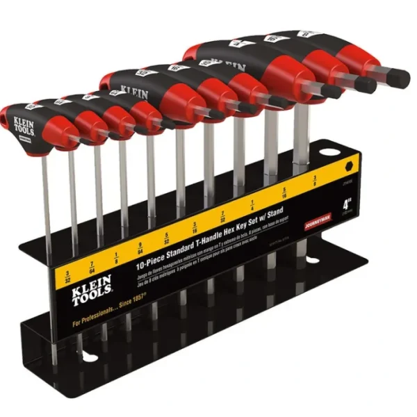 Discount Klein Tools JTH410E 10 Pc. Sae Journeyman T-Handle Set W/ Stand - One-stop shop for professional tools and equipment. Hand