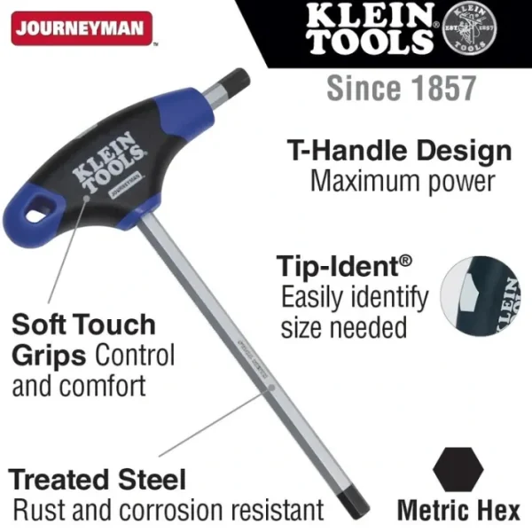 Clearance Klein Tools JTH9M8 8 Mm Hex Journeyman T-Handle 9& - One-stop shop for professional tools and equipment. Hand