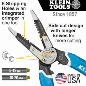 Cheap Klein Tools K12065CR Klein-Kurve® Heavy-Duty Wire Stripper / Cutter / Crimper Multi Tool, 8-20 AWG - One-stop shop for professional tools and equipment. Hand