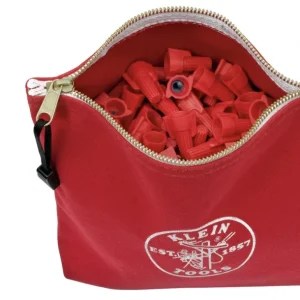 Klein Tools 5539RED Zipper Bag, Canvas Tool Pouch, 10-Inch, Red - One-stop shop for professional tools and equipment.^ Hand