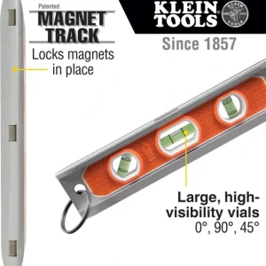 Klein Tools 9319RETT Magnetic Torpedo Level with Tether Ring - One-stop shop for professional tools and equipment.^ Power Tools